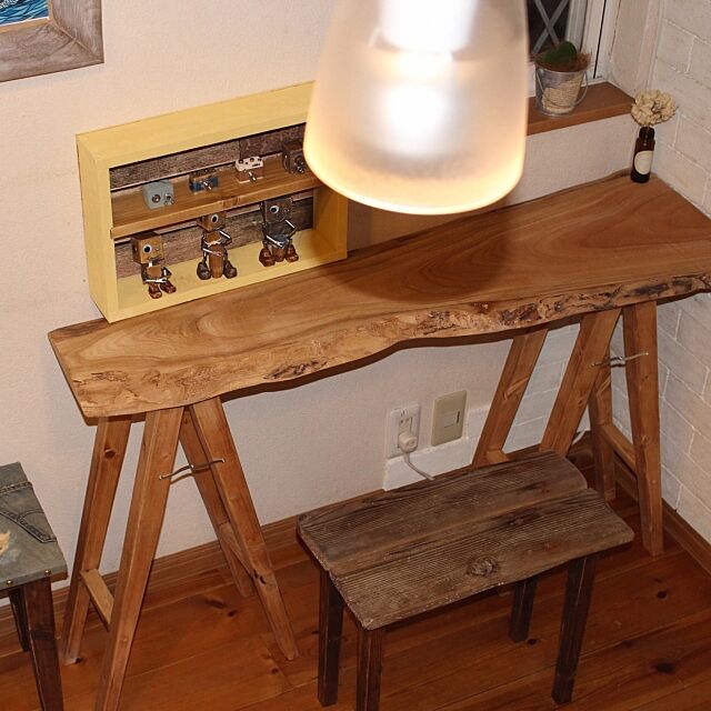 Overview,テーブル,シェルフ,けやき,ベンチ椅子,流木,木製雑貨,ベンチ,手作り hirarinの部屋