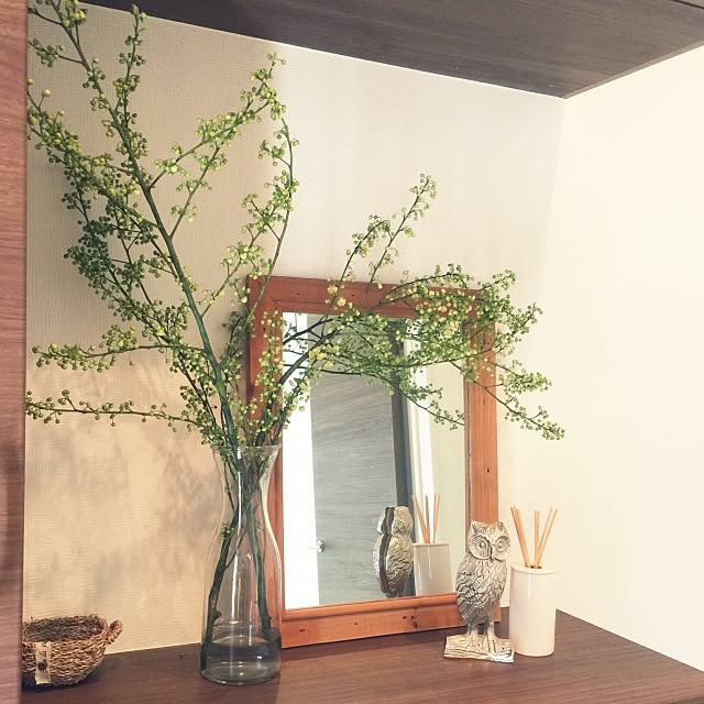My Shelf,無印,シンプルな暮らし,玄関棚ディスプレイ,風水上良いみたい。 maronの部屋