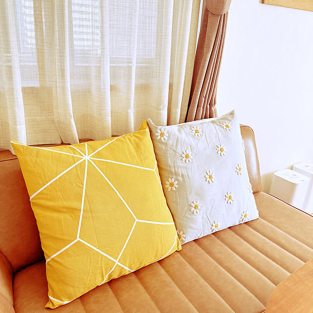 Lounge,クッション,クッションカバー,ナチュラル,IKEA,カフェ風,ヘーベルハウス aichinの部屋