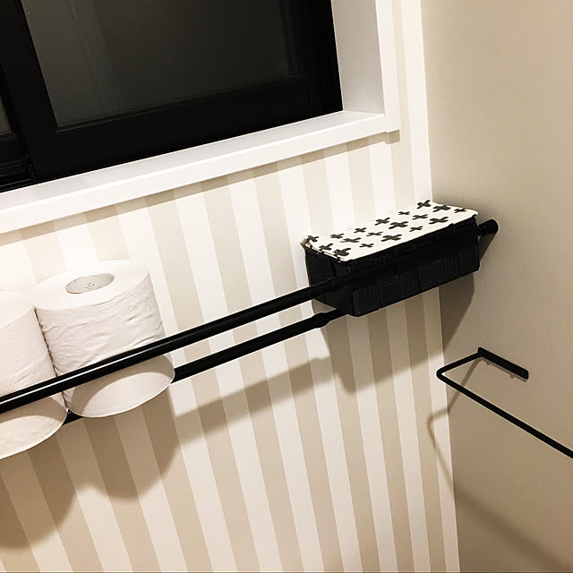 Bathroom,ダイソー,セリア,つっぱり棒収納,つっぱり棒,サニタリー収納,トイレ収納 m.hOmeの部屋
