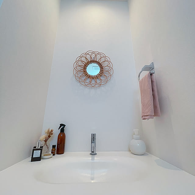 Bathroom,salut!,壁掛けミラー,ナチュラル,ときめきアイテム YUKOの部屋