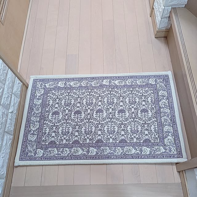 【推しアイテム】玄関がぱっと華やかに♪ラベンダー色の玄関マット by Shion+さん