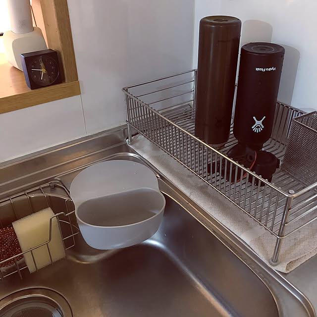 パックスナチュロンのキッチンスポンジ,純銅タワシ,ハイドロフラスク,ラバーゼ 水切りカゴ,パール金属,Kitchen,ペタッとポケット,三角コーナー,三角コーナー問題,シンク周り,水切りかご maaLの部屋