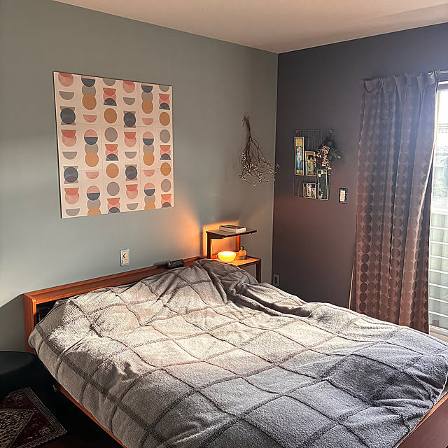 Bedroom,北欧暮らしの道具店 ベッドシーツ,unico ベッド,エコカラットセルフ,LIXIL walking123の部屋