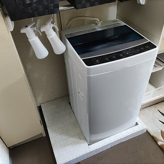 Entrance,洗濯機,洗濯機周り,洗濯機パンカバー,100均,100均DIY,リメイクシート,防水パン,一人暮らし,一人暮らし 賃貸,防水パンカバー,つめかえボトル,ワンルーム,ひとり暮らし shun_is_livingの部屋