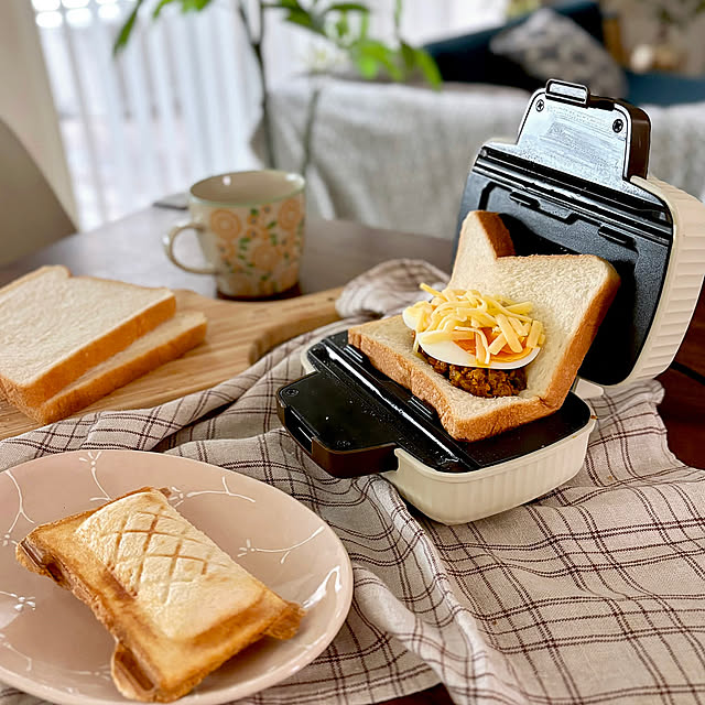 My Desk,ホットサンド,RoomClipショッピング,recolte,朝ごはん,プレスサンドメーカーミニ,ホットサンドメーカー,朝食 Miiの部屋