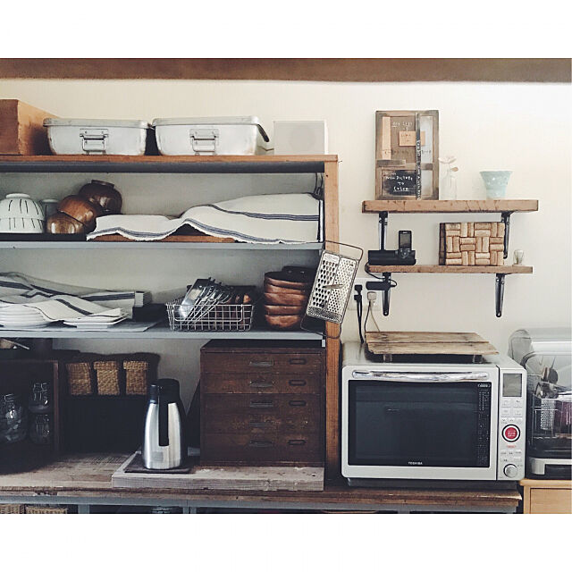 Kitchen,ちょこっと模様替え,DIY,食器棚,暮らしを見直す,古道具,古家具,IG→ajyu_mojyu_noie ajyukaの部屋