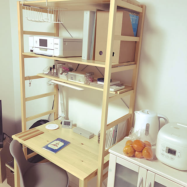 My Desk,一人暮らし,賃貸,1R,無印良品,ニトリ,みかん papipの部屋