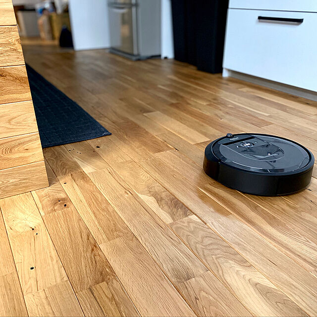 ロボット掃除機,IoT,Roomba i7+,iRobot HOME アプリ,アイロボット,ルンバ,オークの床,無垢の床,Kitchen HAMUSUKEの部屋