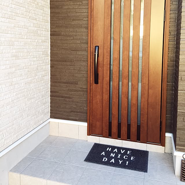 玄関マット,ニコアンド...,ニコアンド 玄関マット,新築,新築一戸建て,nicoand…,Entrance,玄関扉,玄関前,玄関ドア,YKKap Ayaの部屋