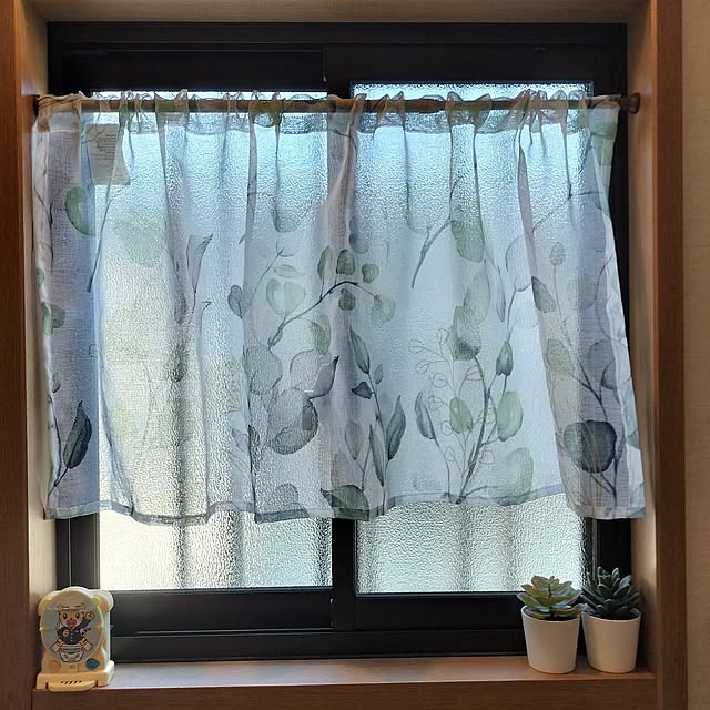 Bathroom,トイレのインテリア,暖簾,ダイソー,カフェカーテン,トイレットペーパー mash-room.aeの部屋