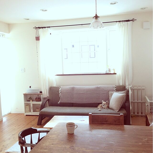 Lounge,無印良品,ブランケット,ソファ,ペット ASAKO.の部屋