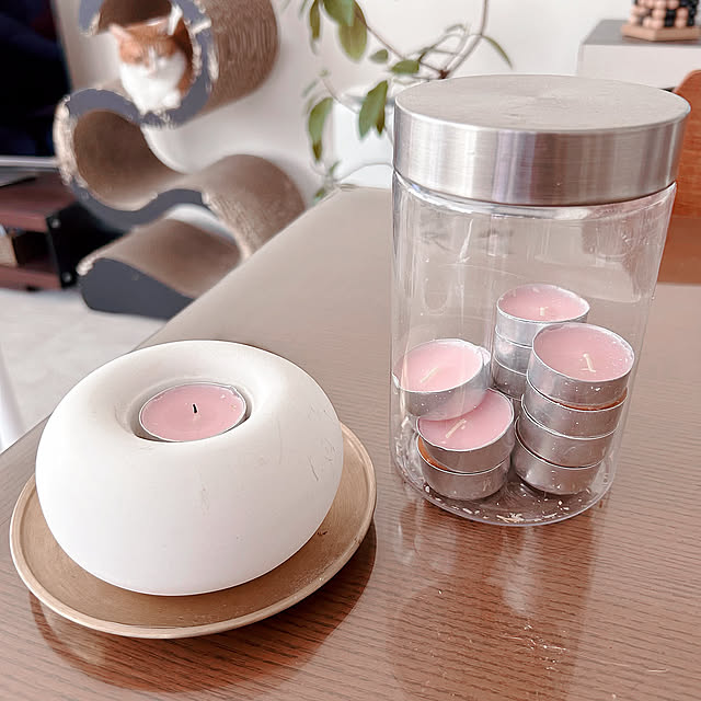 My Desk,ティーキャンドル,IKEA,キャンドルホルダー,キャンドル,リピート買いアイテム,快適な暮らし,好きなものに囲まれて暮らす mako2yaの部屋