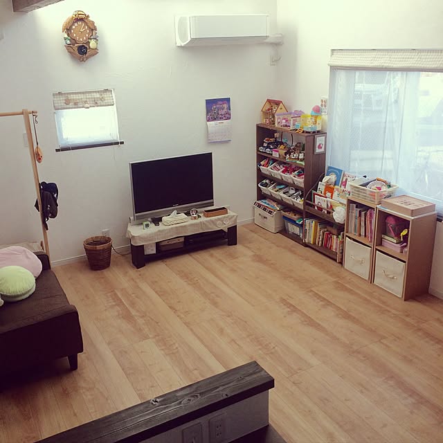 Overview,コメントお気づかいなく(*^^*),連投します,漆喰壁,おもちゃスペース,LIXIL,ナチュラル,リクシルの床,Dフロア メープル,イベント参加中 pomupomuの部屋