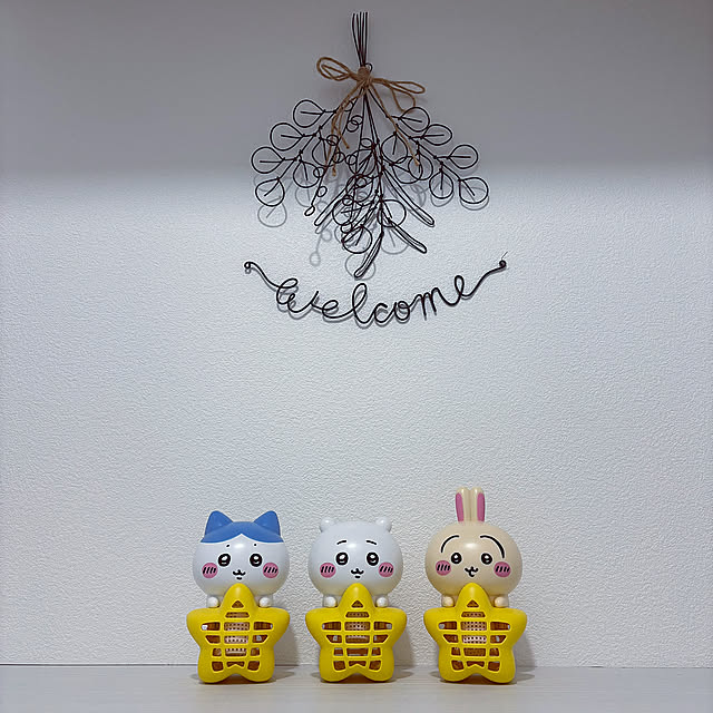 My Shelf,モノトーン,ワイヤーアート,虫こないもん,ちいかわのいる生活,ちいかわ,玄関ディスプレイ,玄関,シューズボックスの上,シンプル,狭小住宅,買ってよかったもの mouseの部屋