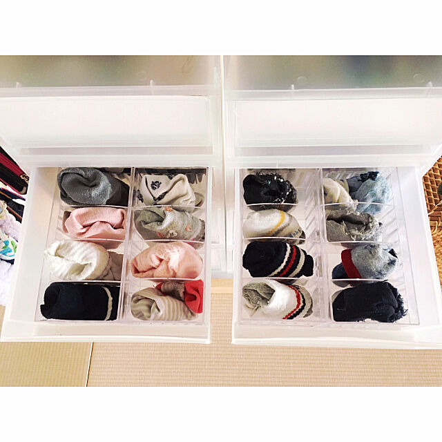 My Shelf,セリア,靴下収納,和室,シンプルな暮らし yamaco_chanの部屋