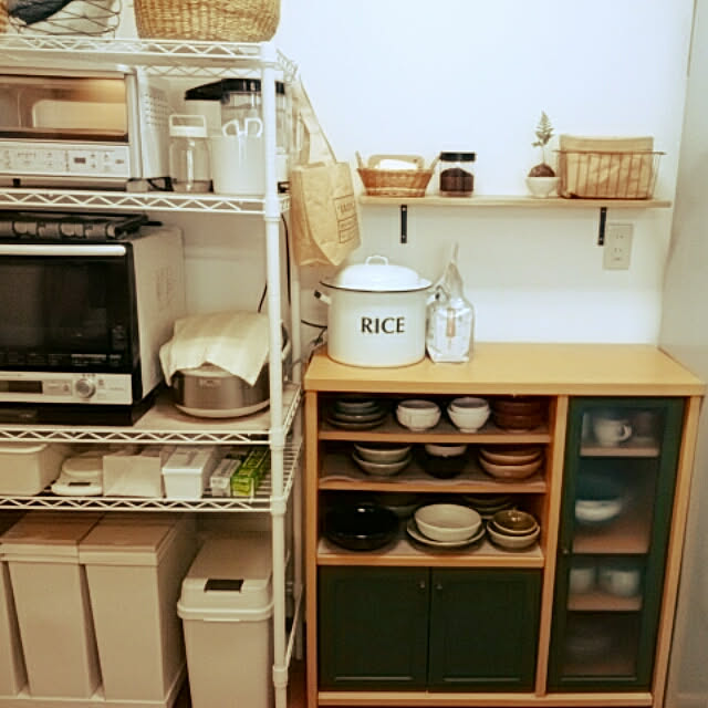 狭いキッチンスペースも空間を有効活用♪❤安定感抜群＆耐荷重