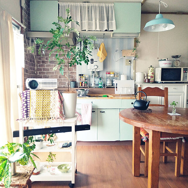 Kitchen,一人暮らし,団地,築40年以上,プロジェクター,リメイクシート,流し台リメイク sanaの部屋
