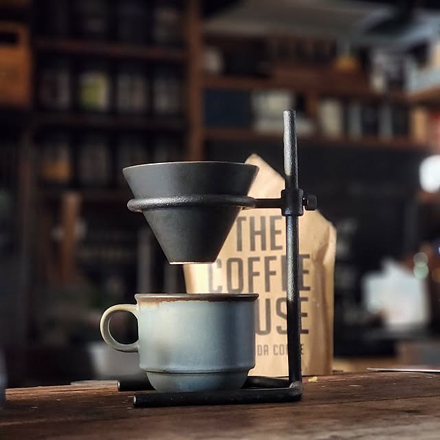 Kitchen,1日の中で好きな時間,観葉植物,DIY,賃貸,DIY初心者,賃貸DIY,賃貸インテリア,グリーンのある暮らし,観葉植物のある暮らし,インダストリアル,コーヒーのある暮らし,コーヒー,コーヒータイム,コーヒー豆,KINTO,キッチンカウンター CYNOSの部屋