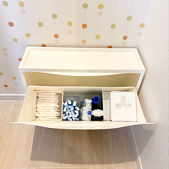 シューズキャビネット,サニタリー用品収納,スリム収納ボックス,イケア,skubb,スクッブ,イベント用,トイレの収納,Bathroom sasaeriの部屋