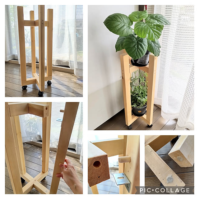 Lounge,雨の日の楽しみ方,花台,DIY,手作り,日曜大工,癒し,端材,観葉植物,観葉植物のある暮らし,セリア,超強力マグネット,L字金具,ダボ木,改良,いいねコメントフォロー感謝です♡♡,コメントお気づかいなく(*´╰╯`๓),いつも有難うございます(´ ˘ `๑)♡ ampinの部屋