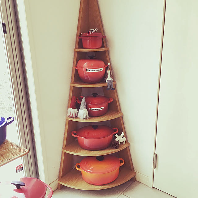 クリスマス仕様,コーナーシェルフ,ストウブ,ルクルーゼ,マリメッコ,北欧,北欧モダン,Kitchen pecomamaの部屋