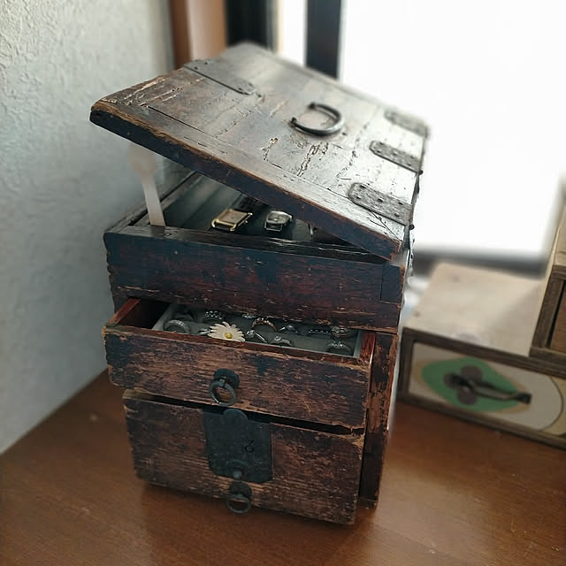 My Shelf,アクセサリー収納,硯箱,大正レトロ,古道具のある暮らし,時計収納,古道具,ロハス戦利品 Yukinagayoshiの部屋
