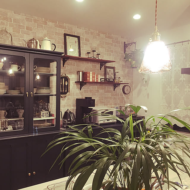IKEA,ペンダントライト,ライト,新築,アンティーク風,平家,アンティーク,観葉植物,アイアン雑貨,Kitchen na-naの部屋