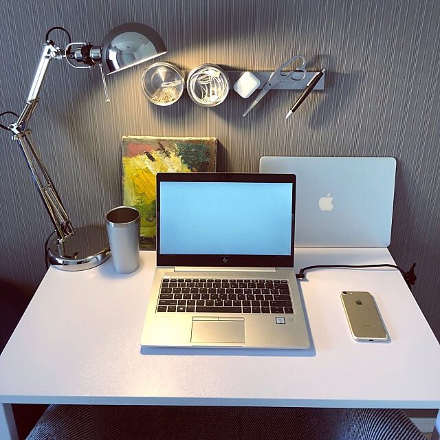 マグネット,シルバー,メタリック,IKEA,一人暮らし,照明,My Desk Ryoheiの部屋