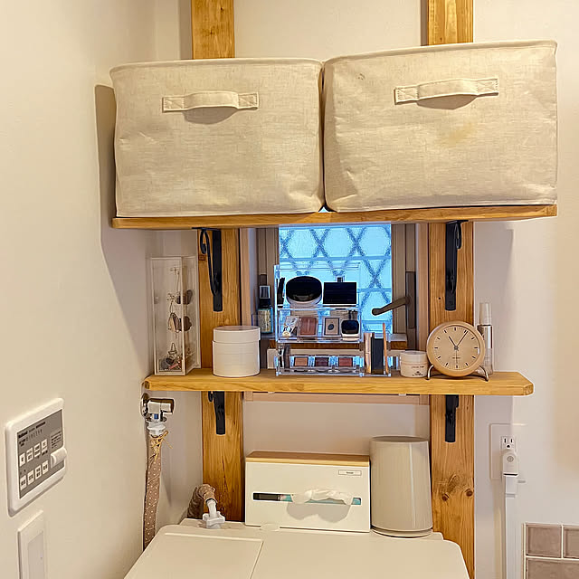 Bathroom,洗濯機上収納,シンプル,ナチュラルインテリア,すっきり暮らす,ナチュラルな暮らし,かわいいアイテム,シンプルが好き,DIY,無印良品 natsumiの部屋