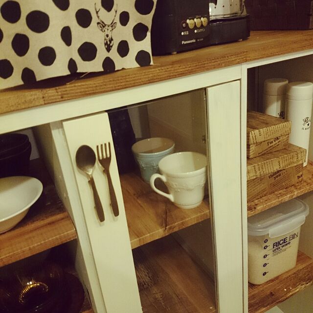 My Shelf,DIY,賃貸,キッチン収納,取っ手交換 ai-rinの部屋
