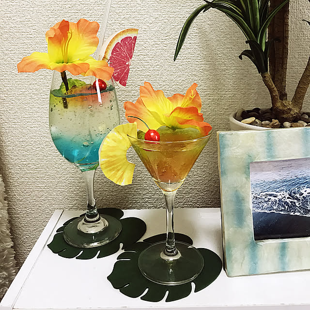 夏,海,ひと工夫,日常にぷらすわん,Aloha気分♡,100均,一人暮らし,ハワイアン,アレンジ,10分でできる,セリア,ハンドメイド,DIY,My Desk tamcoの部屋