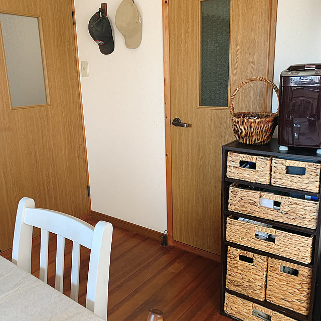 ニトリのかご,かご,ニトリ,カラーボックス,収納,二人暮らし,賃貸,ふたり暮らし,6畳キッチン,My Shelf Kumiの部屋