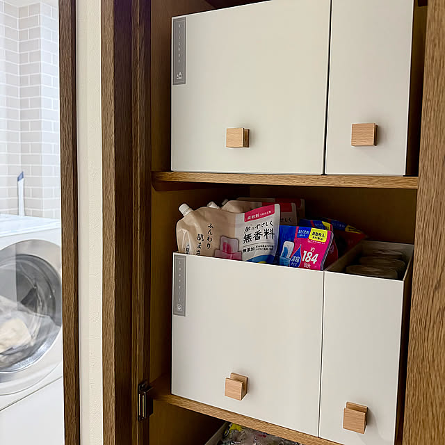 My Shelf,プラスα,木製,ポリプロピレンファイルボックス,無印良品,2人暮らし,新生活,マンション暮らし,引き出しやすくなるつまみ角型,ストック収納 yasuyo66の部屋