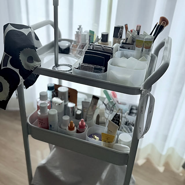 My Shelf,整理整頓,化粧品整頓,化粧品収納,メイク道具収納,メイク収納,メイクスペース,ワゴン収納,無印良品 スチールパイプワゴンラック,暮らしのひとコマ,無印良品 kurinokiの部屋
