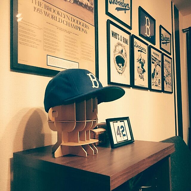 ポスター,帽子スタンド,帽子,ドジャース katsuの部屋