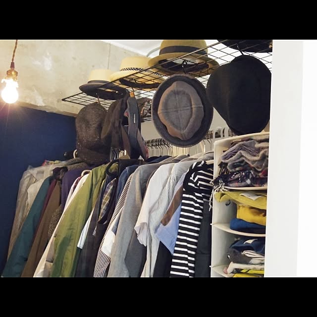 DIY,オープンクローゼット,クローゼット,リノベーション,収納,帽子 florenceの部屋