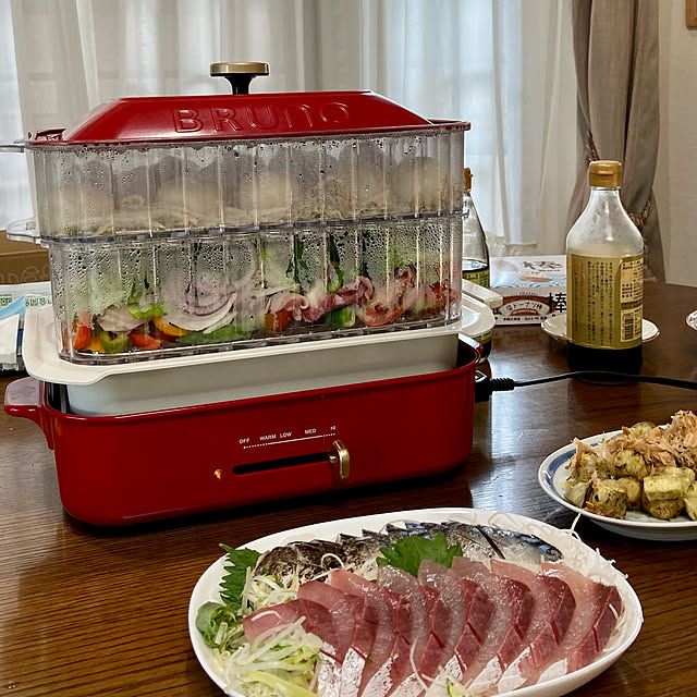 蒸ししゃぶしゃぶ,小籠包,蒸し料理,RoomClipショッピング,いつもありがとうございます♡,RCの出会いに感謝♡,おうち時間,心地よい暮らし,好きな時間,家族に感謝♡,ルームクリップに感謝,日々の暮らしに感謝して,日々暮らしを楽しむ,BRUNOコンパクトホットプレート,コンパクトホットプレート用スチーマー,感動のおいしさ,いいね＆フォローありがとうございます♡,家族団欒,My Desk bambiの部屋