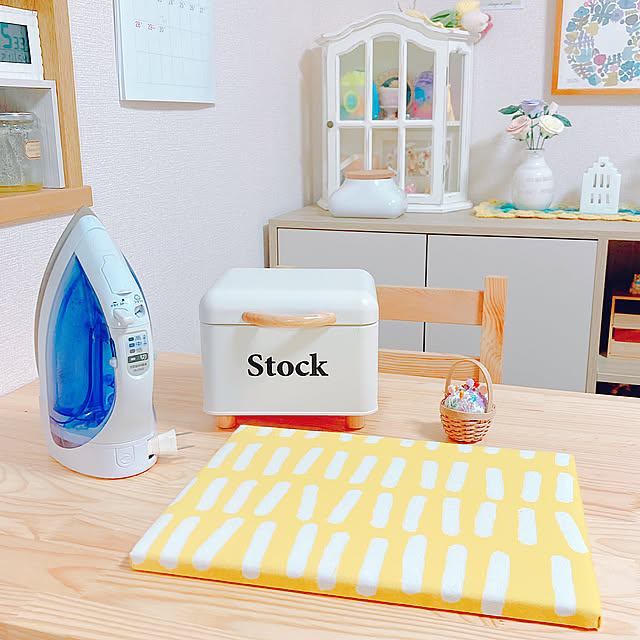 My Desk,パインテーブル,DAISOで買いました,アイロン台手作り,10分でできる,賃貸でも楽しく♪,いつも見てくださって、感謝です♡ yuyuの部屋