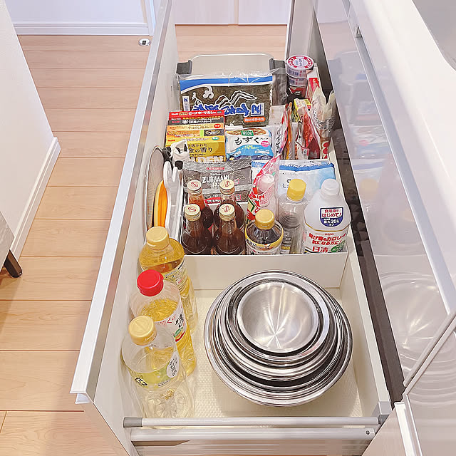 Kitchen,中古マンションリノベーション,マンションリノベーション,伸縮式,引き出しの中,シンク下,収納ボックス,キッチン収納,引き出し収納,整理整頓,収納アイデア,掃除しやすく,ニトリ,すっきり暮らしたい,すっきりとした暮らし,必要最低限の暮らし LiLiy.coCoの部屋