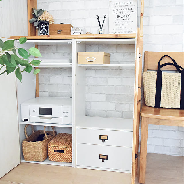 My Shelf,リメイク棚,カラーボックス,押入れ解体,100均,ブログ更新しました♡,DIY,IG→gemini_natural,押入れ,つっぱり棒 Geminiの部屋