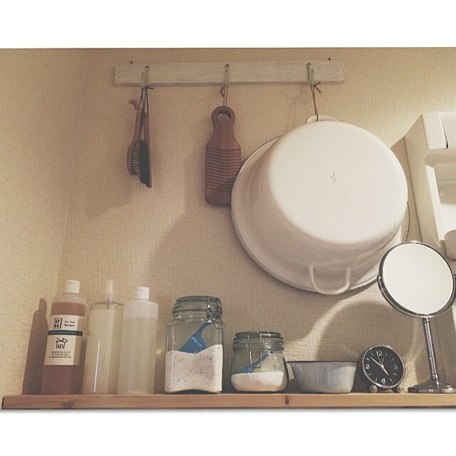 Bathroom,棚,賃貸,たらい,野田琺瑯,洗濯板 AKW0RKSの部屋