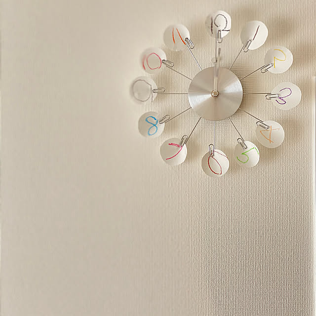フライングタイガー,掛け時計,こどもと暮らすインテリア,子供と暮らす,On Walls Aomamahomeの部屋