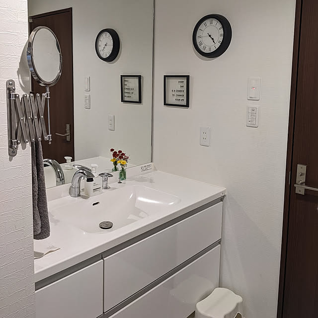 Bathroom,洗面所,建売住宅,IKEA,シザーミラー,メイクスペース wisteriaの部屋