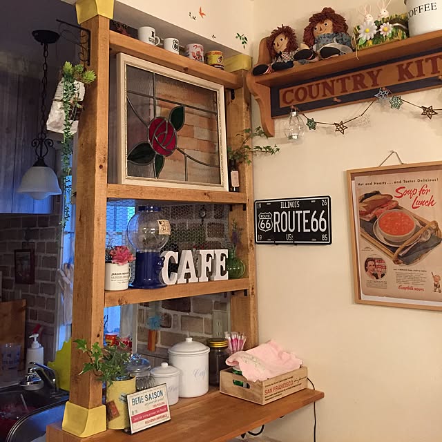 Kitchen,ハンドメイド,ステンドグラス,DIY,カントリー雑貨,セリア,廃材DIY,手作り takoの部屋