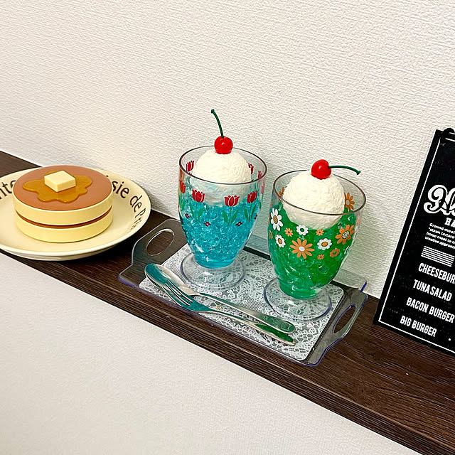 Bathroom,アデリアレトロ風,喫茶店風,昭和レトロ風,パンケーキ,ダイソー,セリア,100均リメイク,消臭ビーズ,クリームソーダ,10分でできる mitsukiの部屋