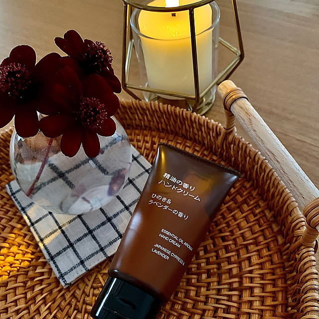 My Desk,癒し,LEDライトキャンドル,ホーンプリーズ,キャンドル,ハンドクリーム,ひのき&ラベンダーの香り,精油の香り,無印良品,ときめきアイテム,秋,見てくださってありがとうございます♡ koko_hikaの部屋