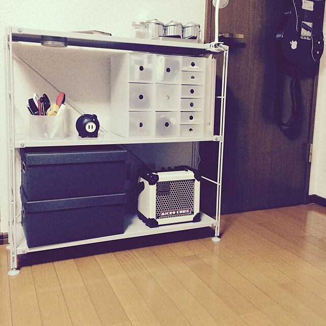 My Shelf,シンプル,無印良品,一人暮らし,モノトーン,スチールユニットシェルフ kinitoの部屋