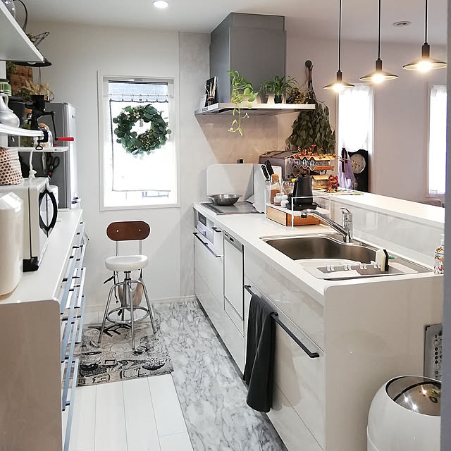 Kitchen,名もなき家事,ごちゃ混ぜｲﾝﾃﾘｱの会,クリナップキッチン,ステディア,暮らしを楽しむ,インテリアを楽しむ,すきなものに囲まれた暮らし,抜け感をつくる,古道具,アンティーク,カゴ好き,グリーンのある暮らし,ドライフラワーのある暮らし,お花のある暮らし fumitanの部屋