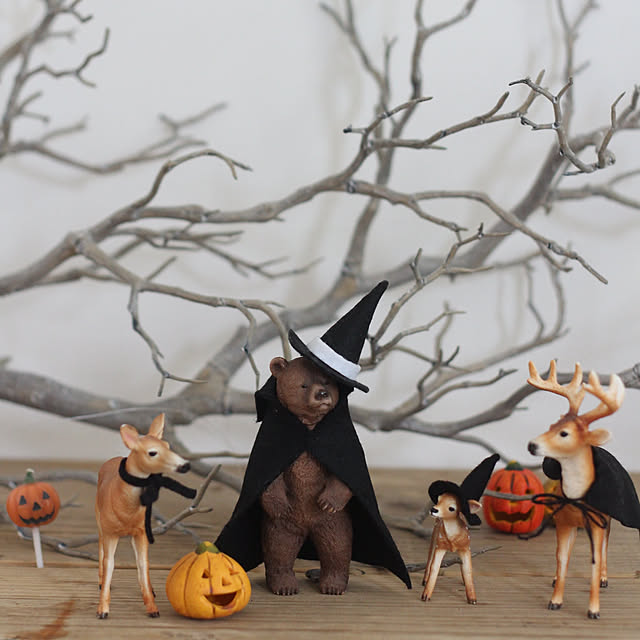 My Shelf,ハンドメイド,ハロウィン,ナチュラルインテリア,シュライヒ,ハロウィンディスプレイ comiriの部屋